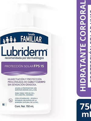 Lubriderm Protección solar FPS15 Hidratante corporal 750 ml.