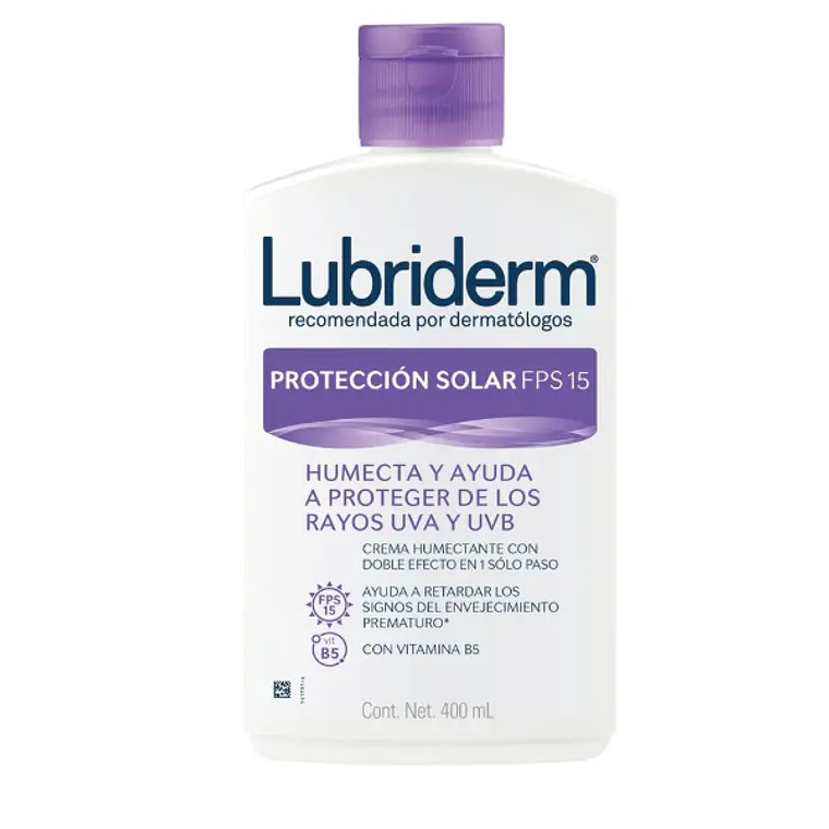 Lubriderm Protección solar FPS15 Crema corporal 400 ml. 1