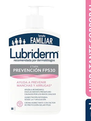 Lubriderm Prevención FPS30 Crema corporal 750 ml.