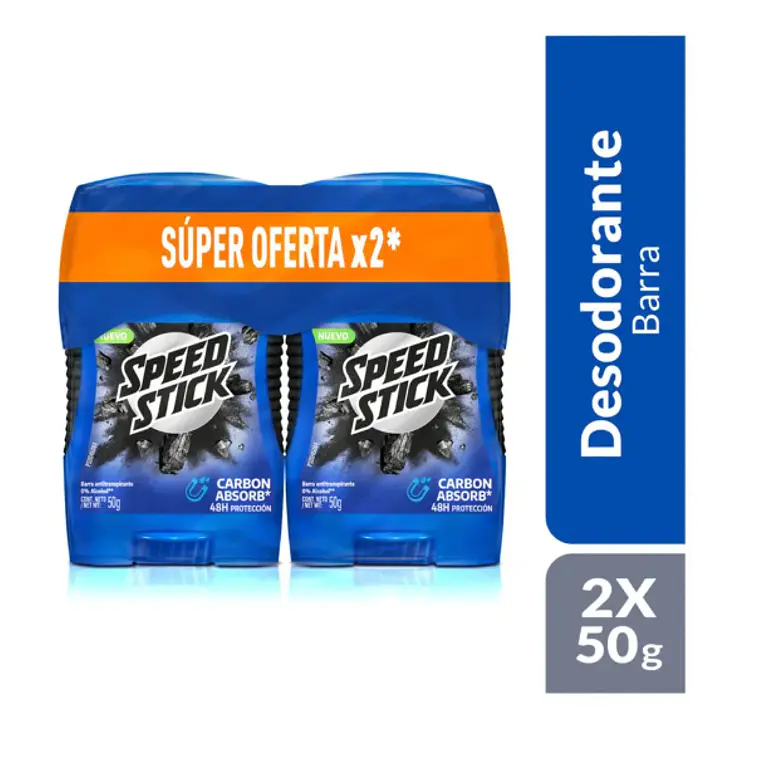 Mennen Desodorante Carbón Absorb en barra 2 unidades 50 g. 1