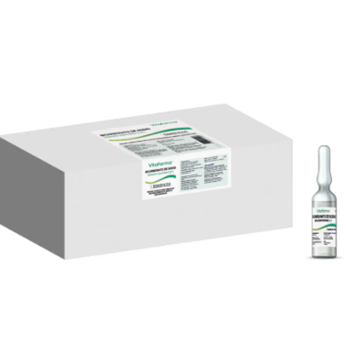 Bicarbonato de sodio 8,4 % Solución inyectable 50 Ampollas 10 ml. Vitafarma 1
