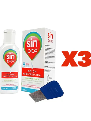 Sinpiox Loción con Peine de metal 100 ml.