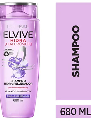 Elvive Shampoo Hidra hialurónico rellenador 680 ml. L'oréal