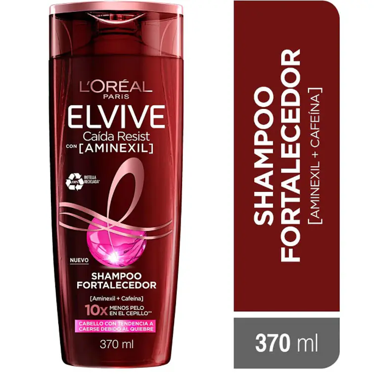 Elvive Shampoo Anticaída Aminexil fortalecedor 370 ml. L'oréal 1