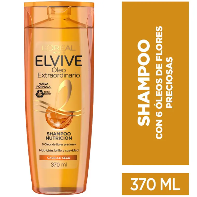 Elvive Óleo extraordinario Shampoo nutrición 370 ml. L'oréal 1