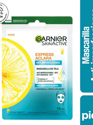 Garnier Skin active Mascarilla Anti imperfecciones.
