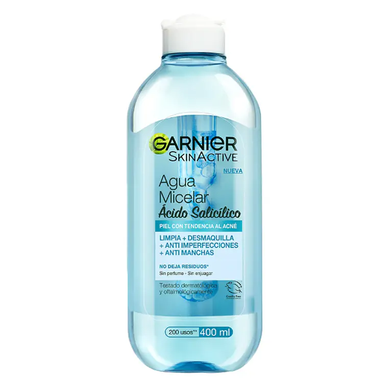 Garnier Skin active Agua micelar Tendencia al acné 400 ml. 1