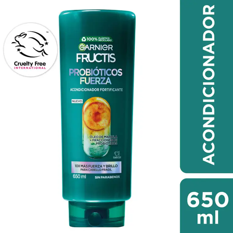 Garnier Fructis Acondicionador Probióticos fuerza 650 ml. 1
