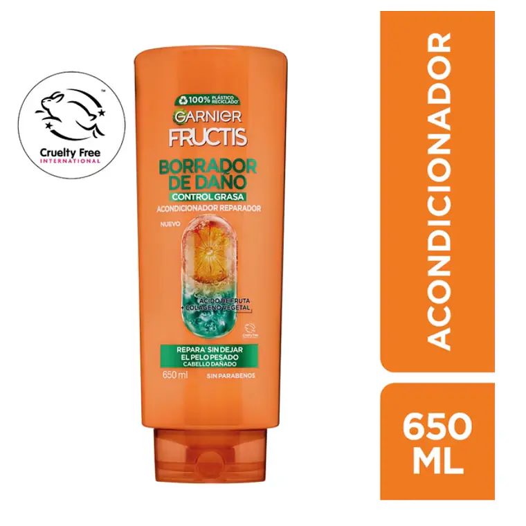 Garnier Fructis Acondicionador Borrador de daño 650 ml. 1