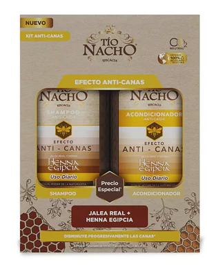 Tio Nacho Shampoo + Acondicionador Anti Canas 415 ml.