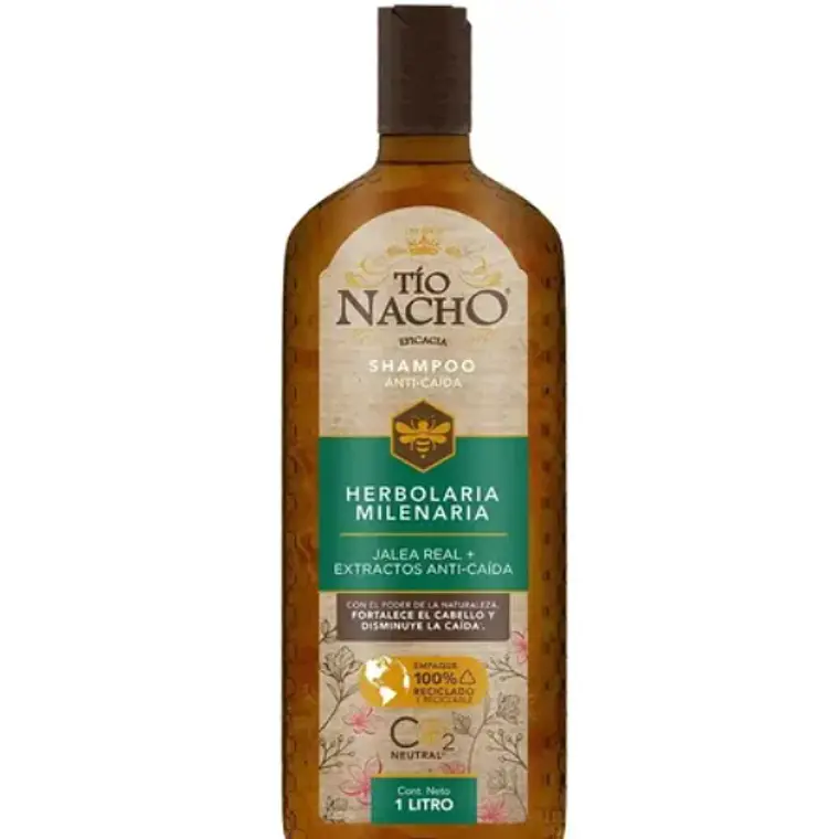 Tío Nacho Shampoo Herbolaria milenaria Anti-caída 1 Litro. 1