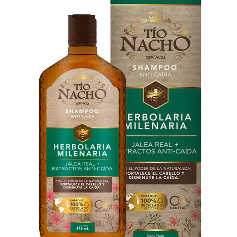 Tío Nacho Shampoo Herbolaria milenaria Anti-caída 415 ml. 1