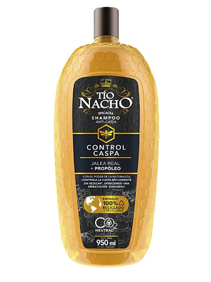 Tío Nacho Shampoo Control caspa Jalea real + Propóleo 950 ml.