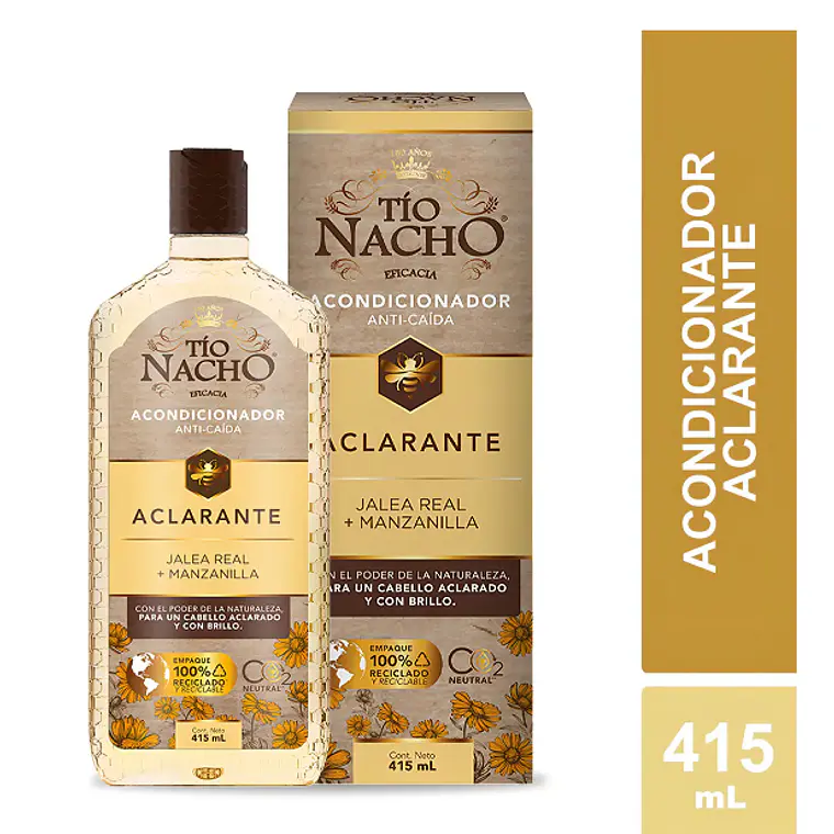 Tío Nacho Acondicionador Aclarante Jalea real + Manzanilla 415 ml. 1