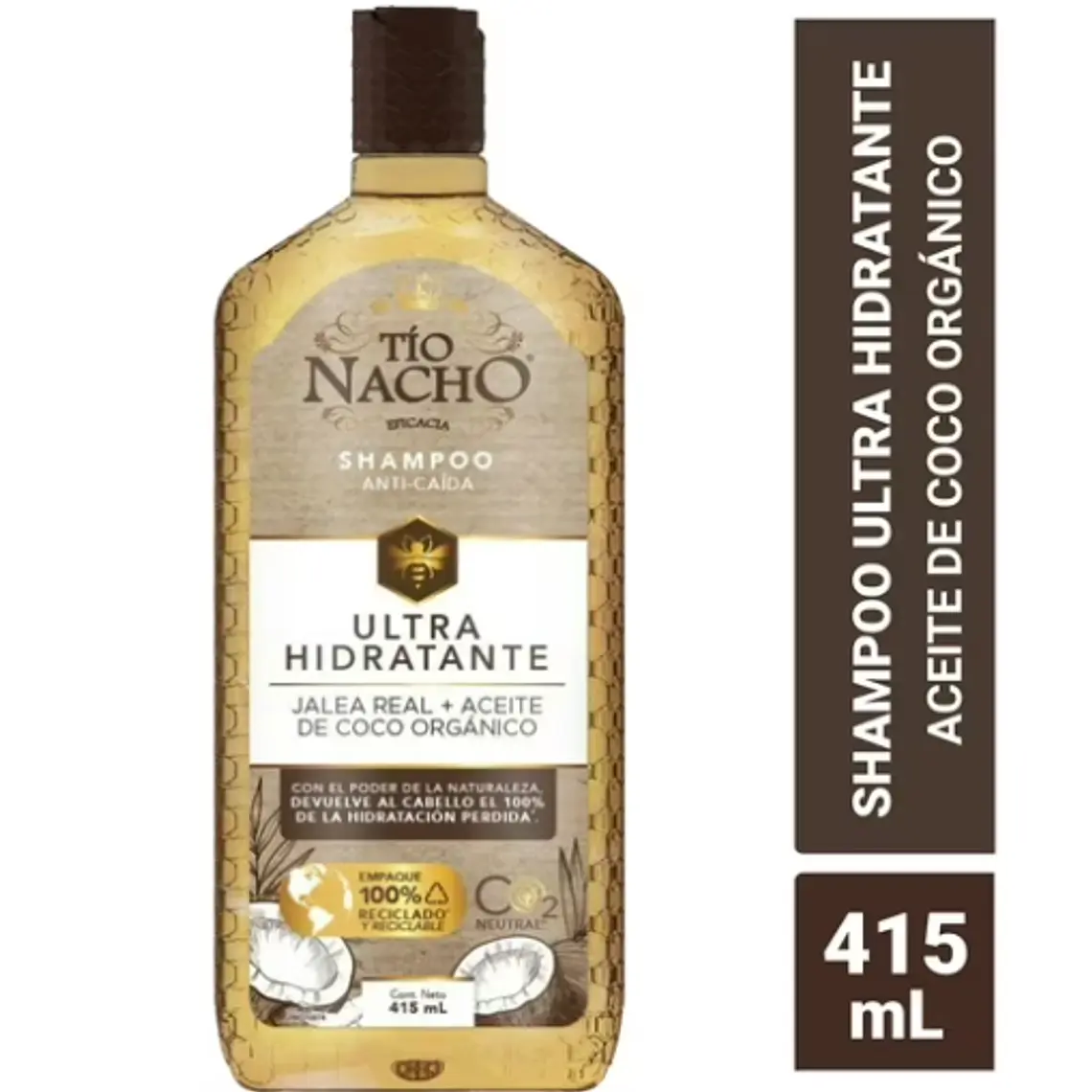 Tío Nacho Shampoo Ultra Hidratante Jalea real + Aceite de coco 415 ml. 1