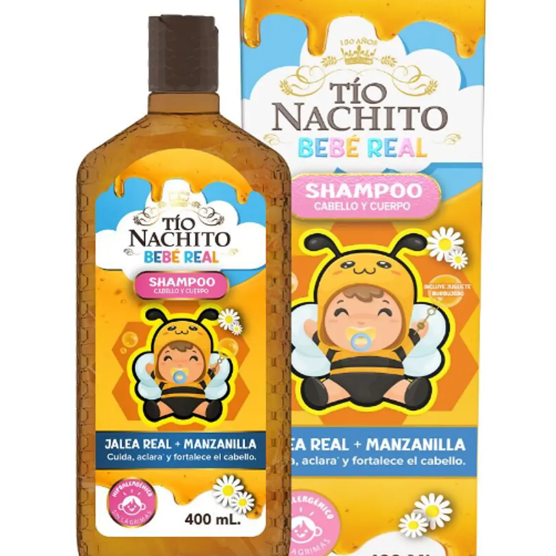 Tío Nachito Shampoo Bebé real Cabello y cuerpo 400 ml. 1