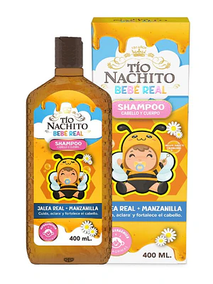 Tío Nachito Shampoo Bebé real Cabello y cuerpo 400 ml.