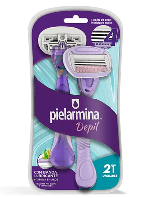 Pielarmina Depil Rasuradora con banda lubricante 2 Unidades.