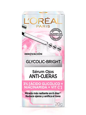 Glycolic-Bright Sérum Ojos Anti-ojeras 20 ml. L'oréal