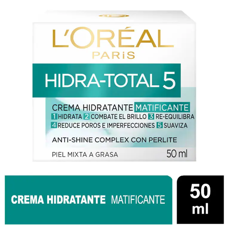 Hidra-total 5 Crema hidratante matificante 50 ml. L'oréal 1