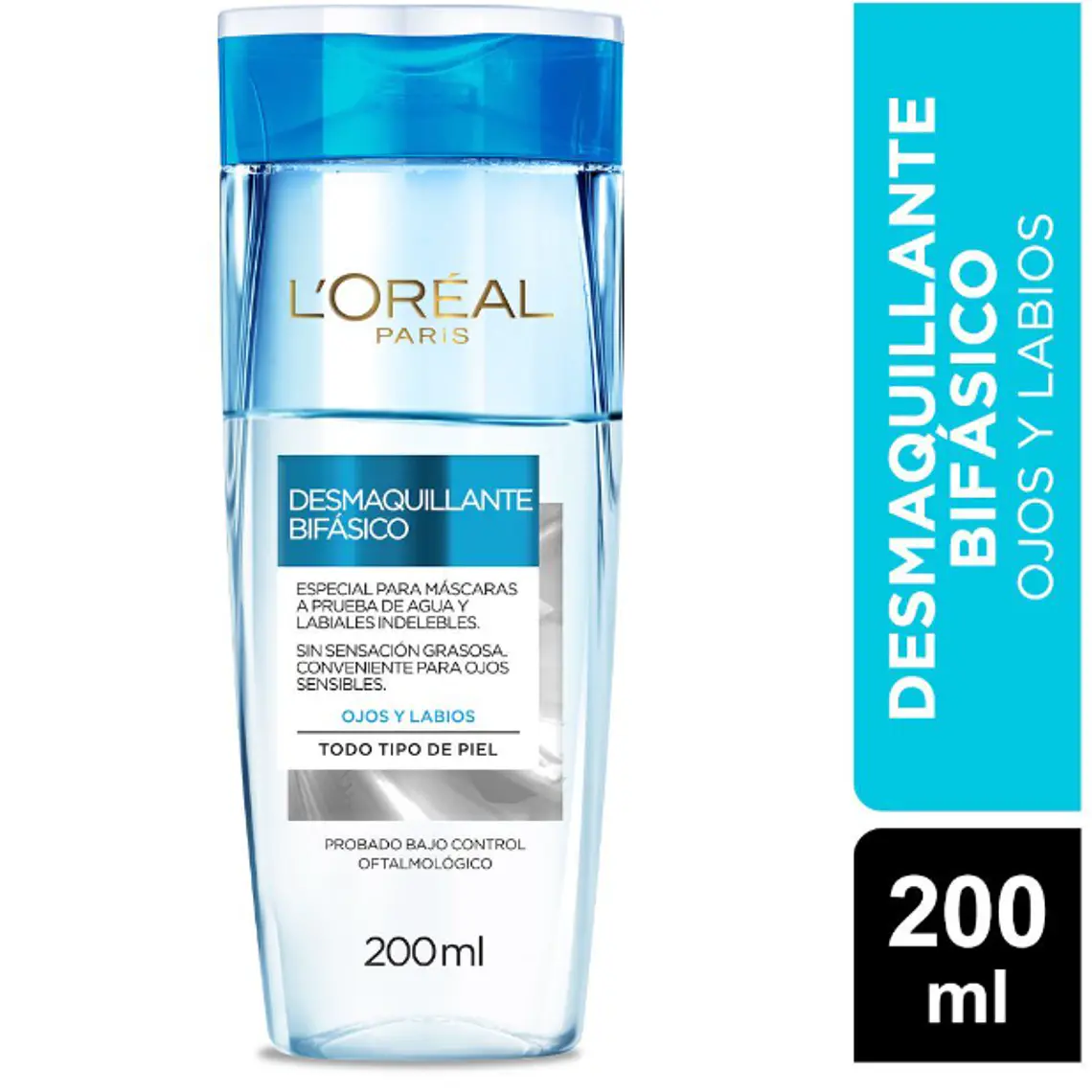 Desmaquillante bifásico Ojos y labios 200 ml. L'oréal 1