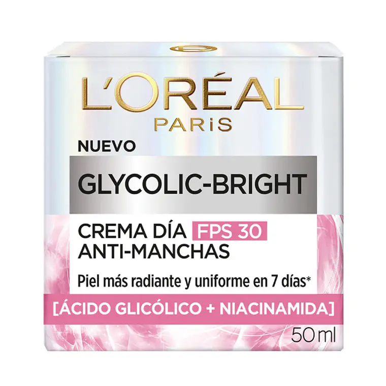 Glycolic-Bright Crema día FPS30 Anti manchas 50 ml. L'oréal 1