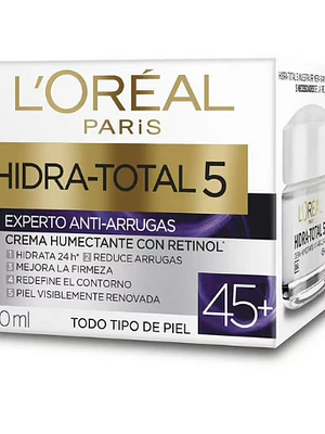 Hidra-Total 5 Crema humectante con retinol Anti-arrugas 45+ 50 ml. L'oréal