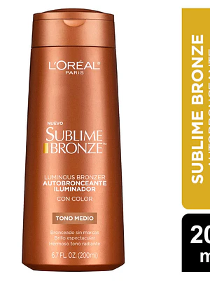 Sublime Bronze Autobronceante iluminador Tono medio 200 ml. L'oréal
