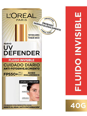 UV Defender Fluido invisible FPS 50+ Anti-Fotoenvejecimiento 40 g. L'oréal