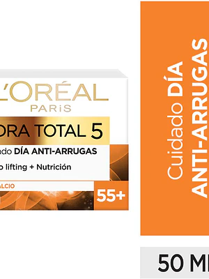 Hidra-Total 5 Cuidado día Anti-arrugas 55+ 50 ml. L'oréal