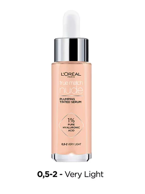 Sérum rellenador color True Match Nude 0,5-2 Very Light 30 ml. L'oréal