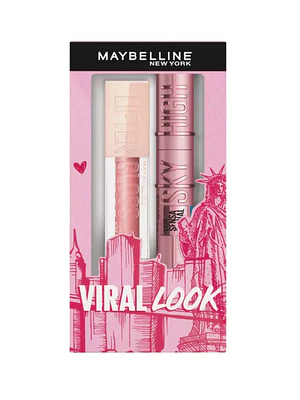 Pack Máscara de pesatañas Sky High + Brillo labial Lifter gloss. Maybelline