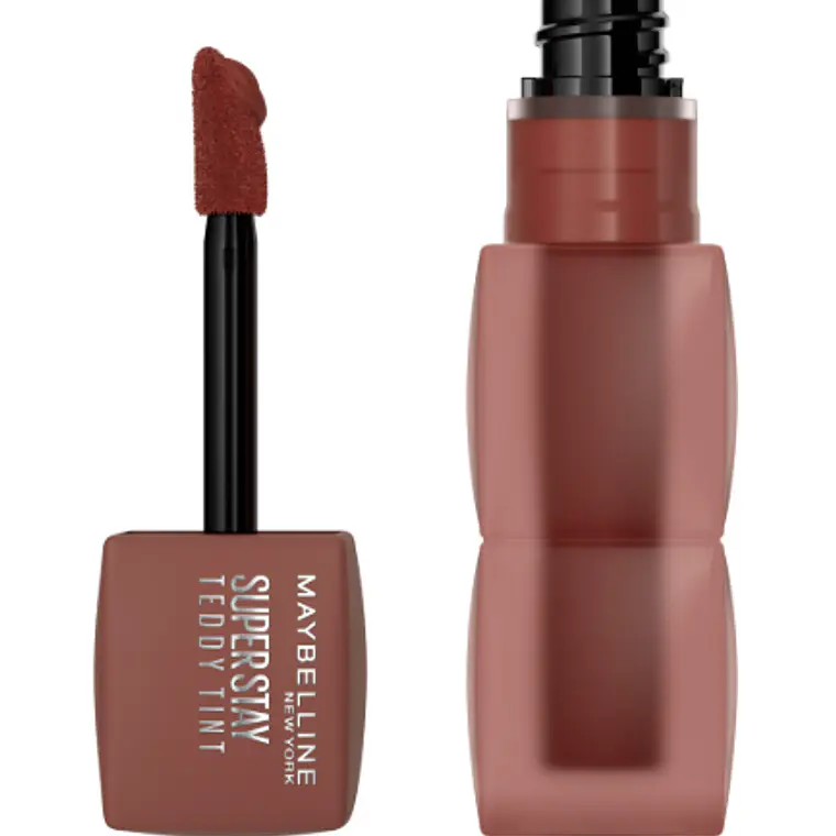 Labial líquido Supersaty Teddy tint n°20 Máscara tear. Maybelline 1