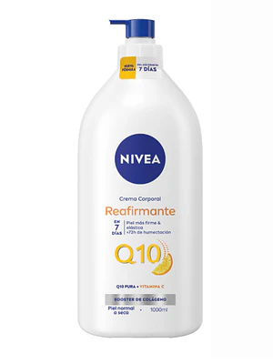 Crema corporal Reafirmante Q10+ vitamina C 1000 ml. Nivea