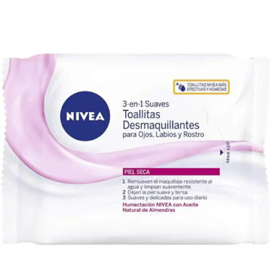 Toallitas desmaquillantes 3 en 1 Suaves 25 Unidades. Nivea 1