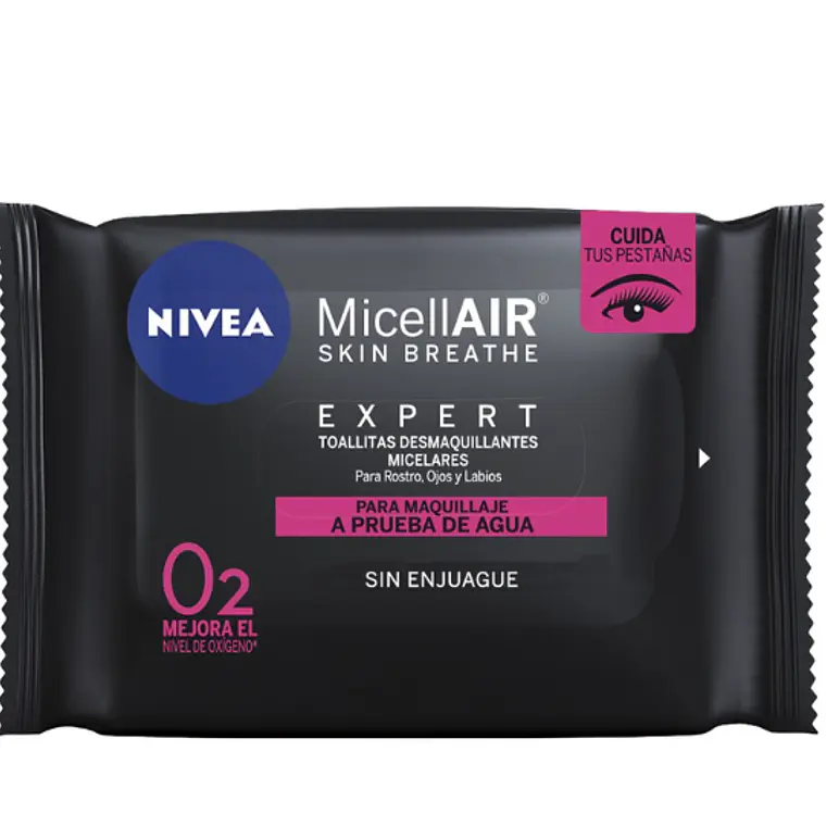MicellarAir Toallitas desmaquillante micelares expert 20 Unidades. Nivea 1