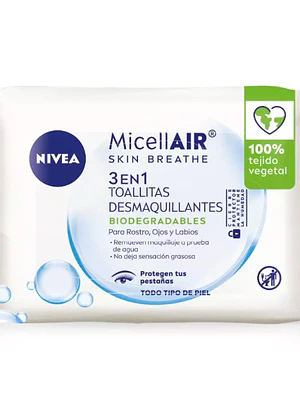 MicellAir Toallitas desmaquillante 25 Unidades. Nivea