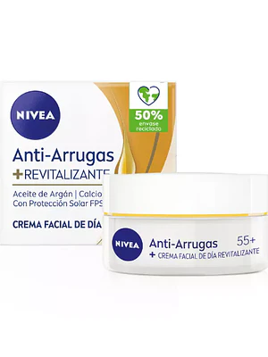 Crema facial día Anti-arrugas + revitalizante 55+ 50 ml. Nivea