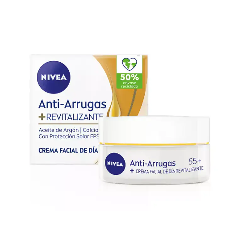 Crema facial día Anti-arrugas + revitalizante 55+ 50 ml. Nivea 1