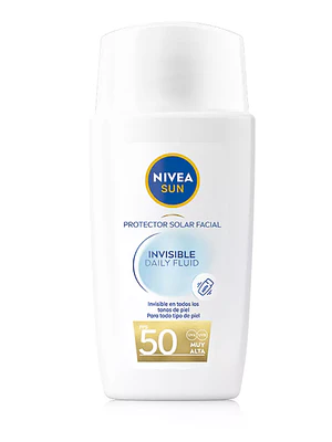 Protector solar facial Invisible daily fluid FPS50+ 40 ml. Nivea Sun