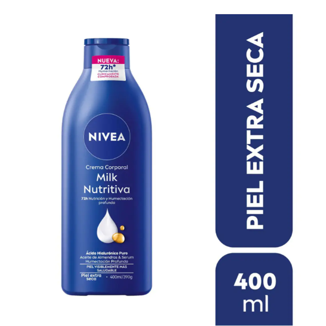Crema corporal Milk Nutritiva Piel extra seca 400 ml. Nivea 1