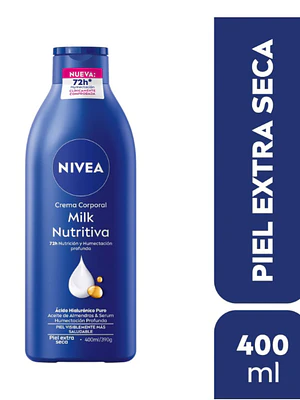 Crema corporal Milk Nutritiva Piel extra seca 400 ml. Nivea