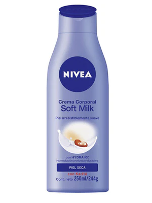 Crema corporal Milk soft Piel seca 250 ml. Nivea