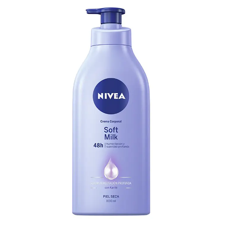 Crema corporal Milk soft Piel seca 1000 ml. Nivea 1