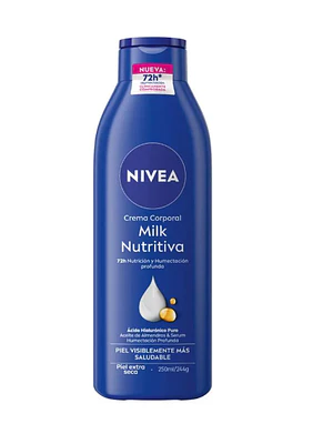 Crema corporal Milk nutritiva Piel extra seca 250 ml. Nivea