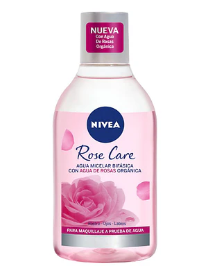 Agua Micellar bifásica Rose Care 400 ml. Nivea