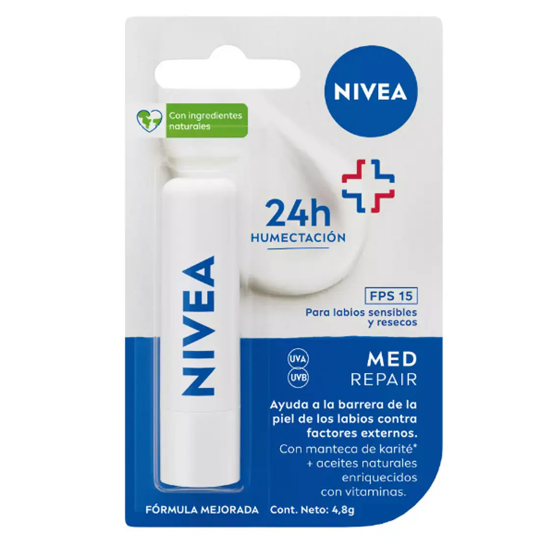 Bálsamo labial FPS15 Med Repair. Nivea 1