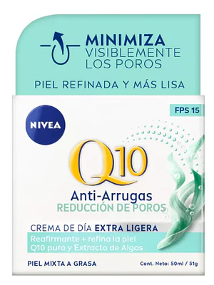 Crema facial Q10 día Anti-arrugas Extra ligera 50 ml. Nivea