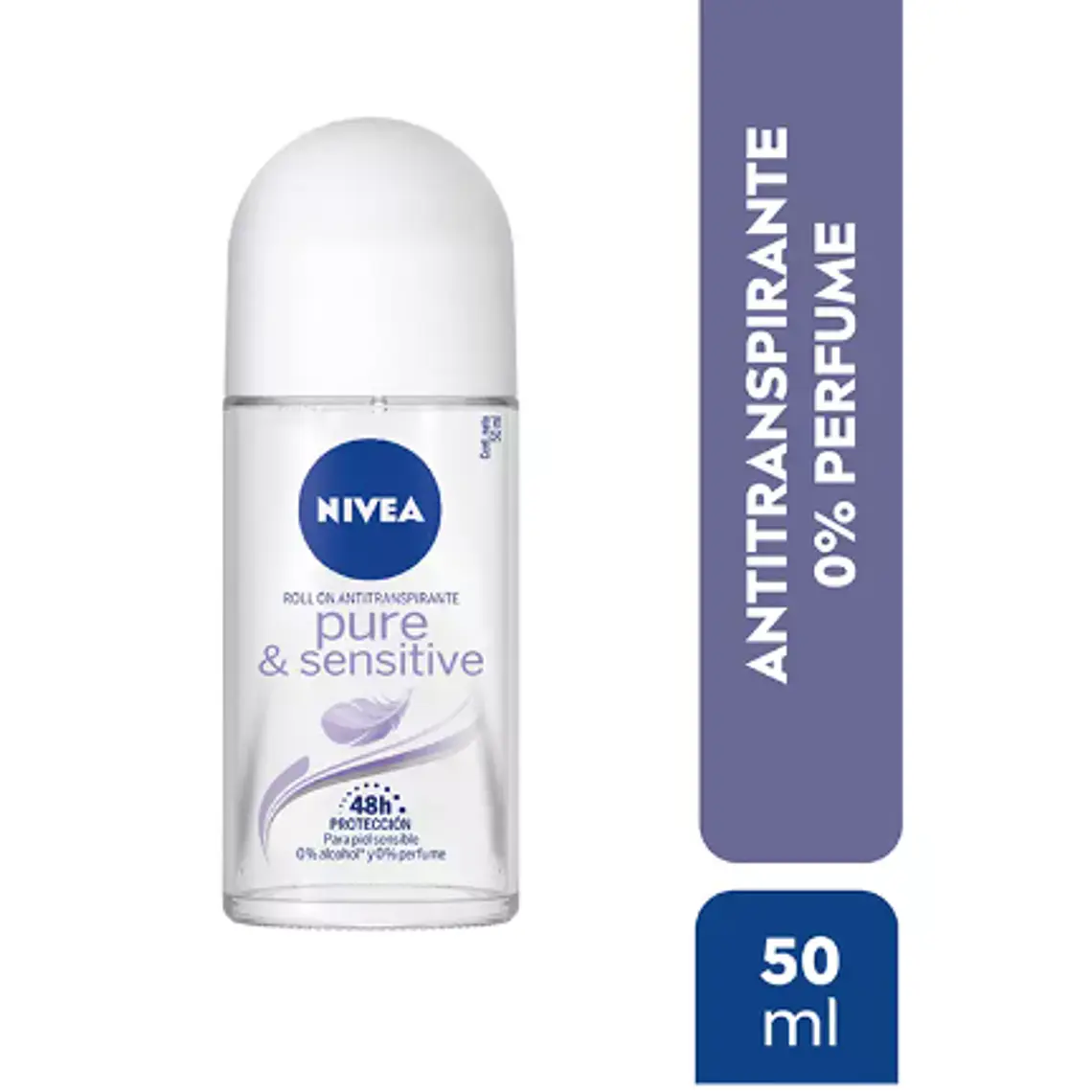 Desodorante Pure & Sensitive Roll-on 50 ml. Nivea 1