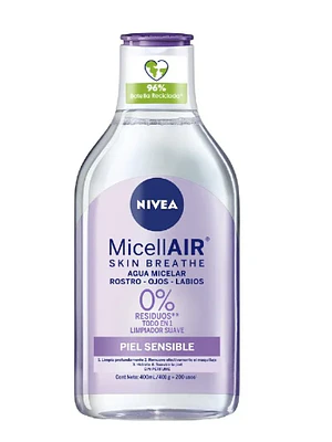 MicellAir Agua micelar 3 en 1 Piel sensible 400 ml. Nivea